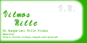 vilmos mille business card